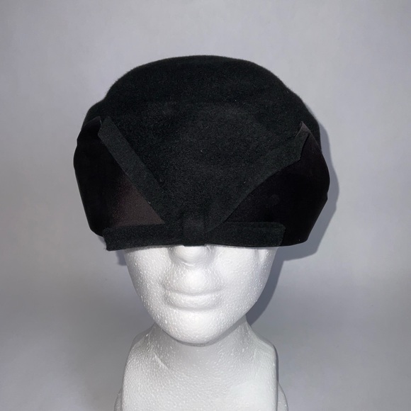 VINTAGE BLACK WOMEN'S HAT RITZ BY HENRY POLLAK, INC. Medium - Picture 1 of 6
